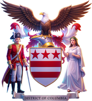 Vašingtonas — District of Columbia herbas su ereliu